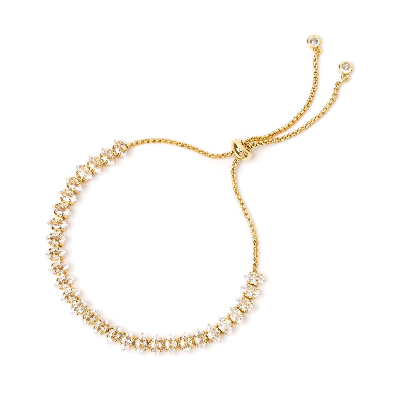 Bracciale con filo di zirconi Crystalline - Oro e bianco - Sodini Bijoux