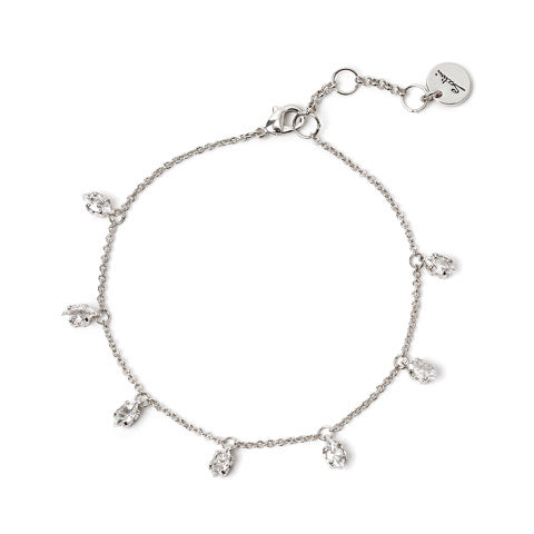 Bracciale catena e pendenti Crystalline - Rodio e bianco - Sodini Bijoux