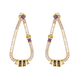 Hollow drop earrings Ishtar - Multicolor - Sodini Bijoux