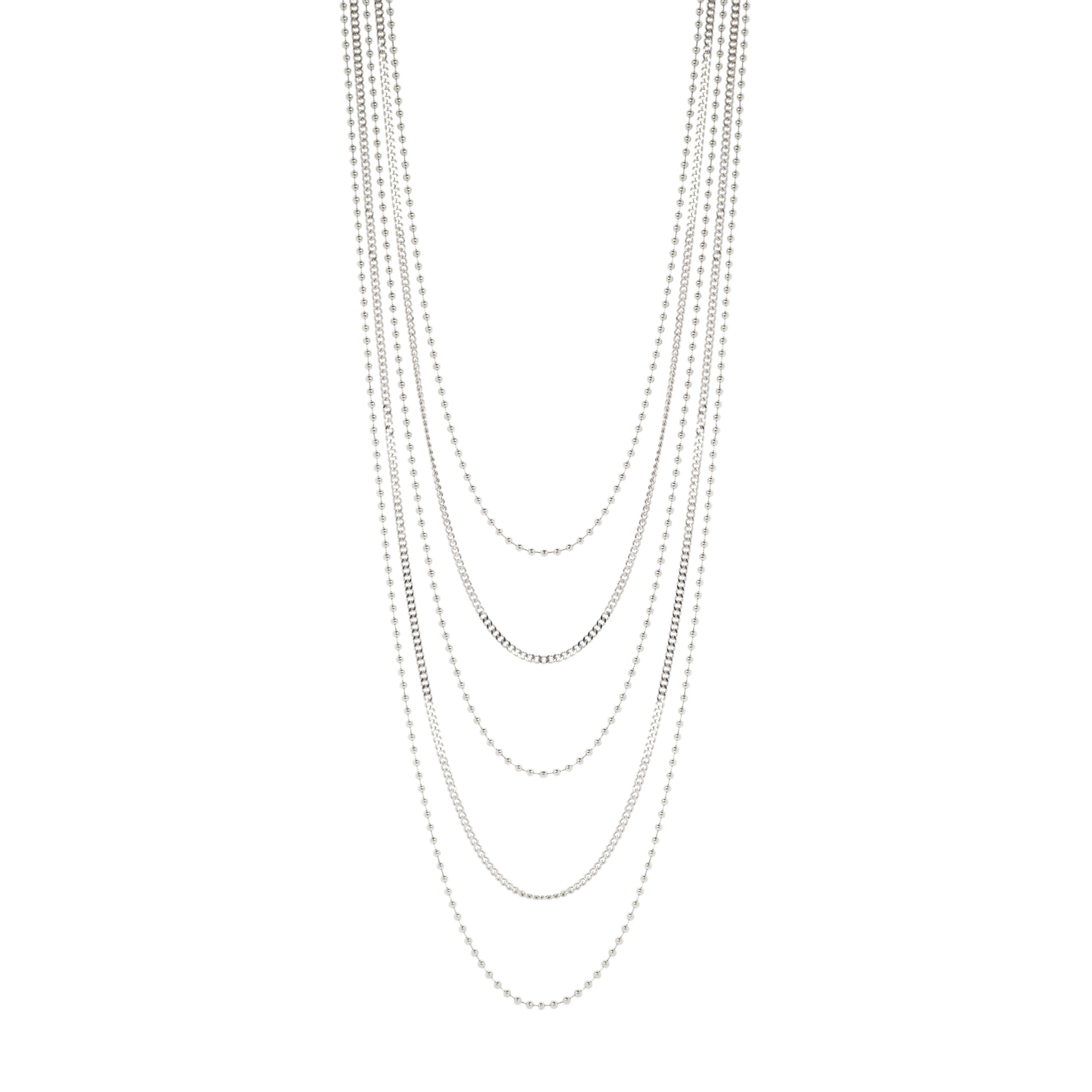 Multi-strand necklace Sissi - Silver - Sodini Bijoux
