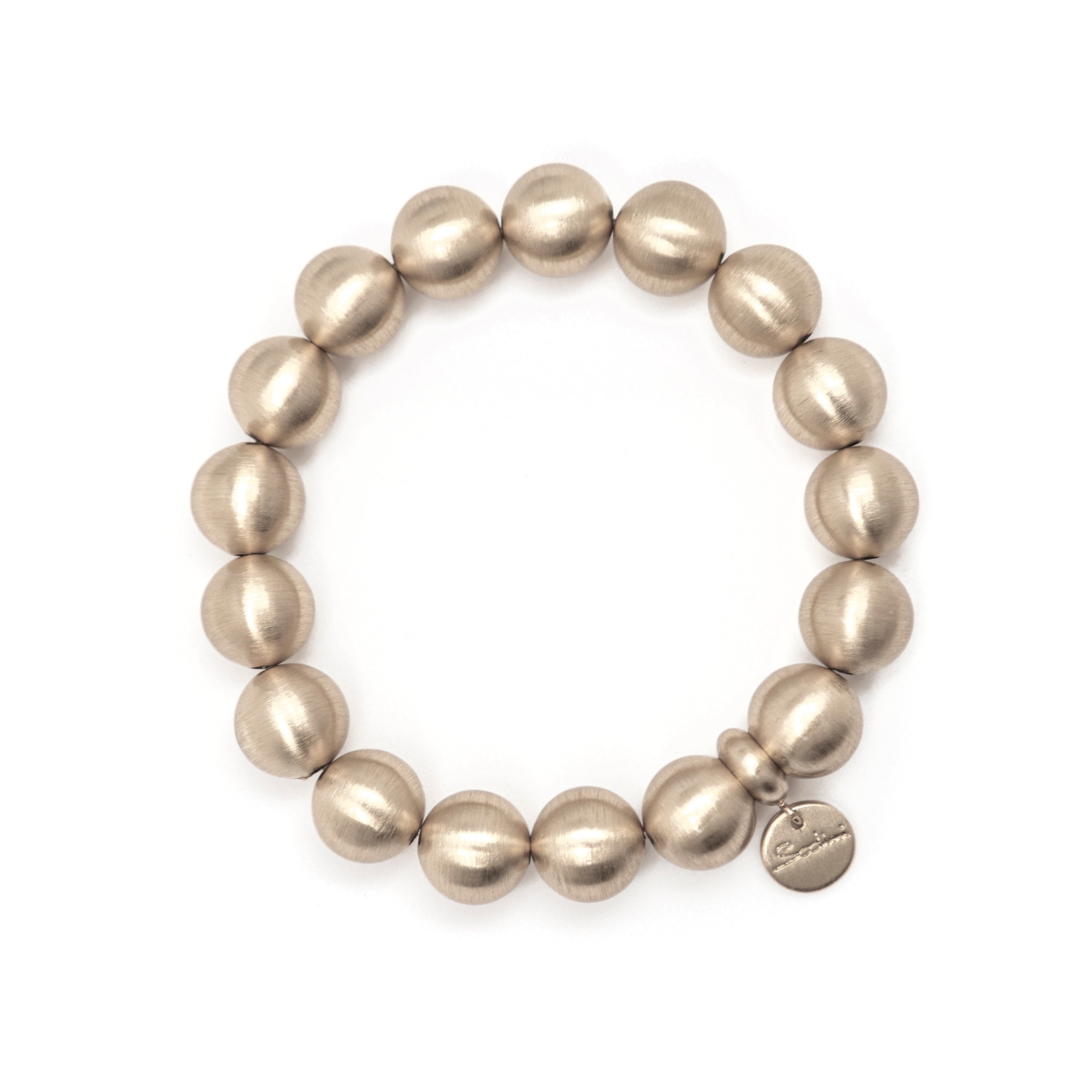 Bracciale elastico grandi boule Sissi - Bronzo opaco - Sodini Bijoux