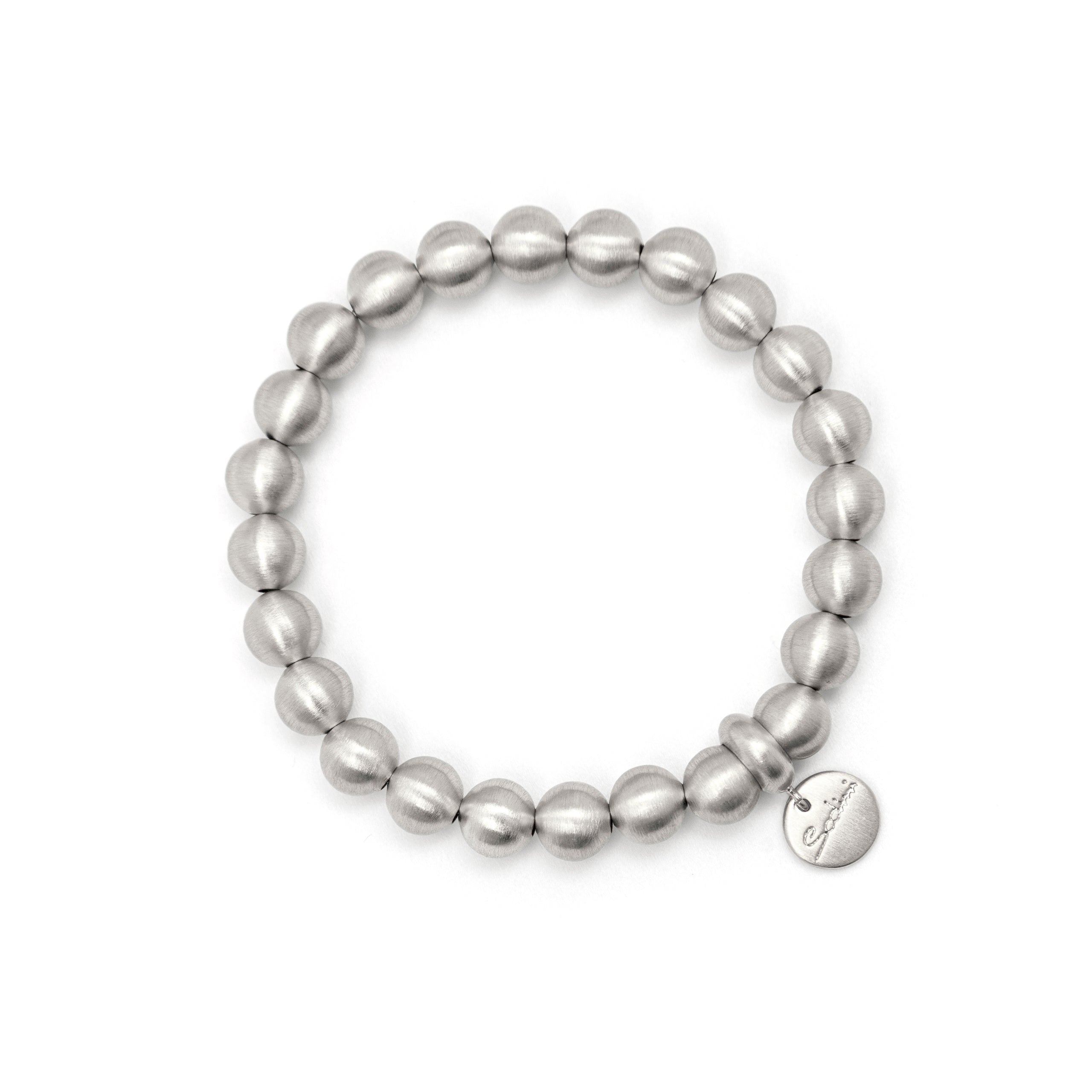 Bracciale elastico boule piccole Sissi - Argento opaco - Sodini Bijoux