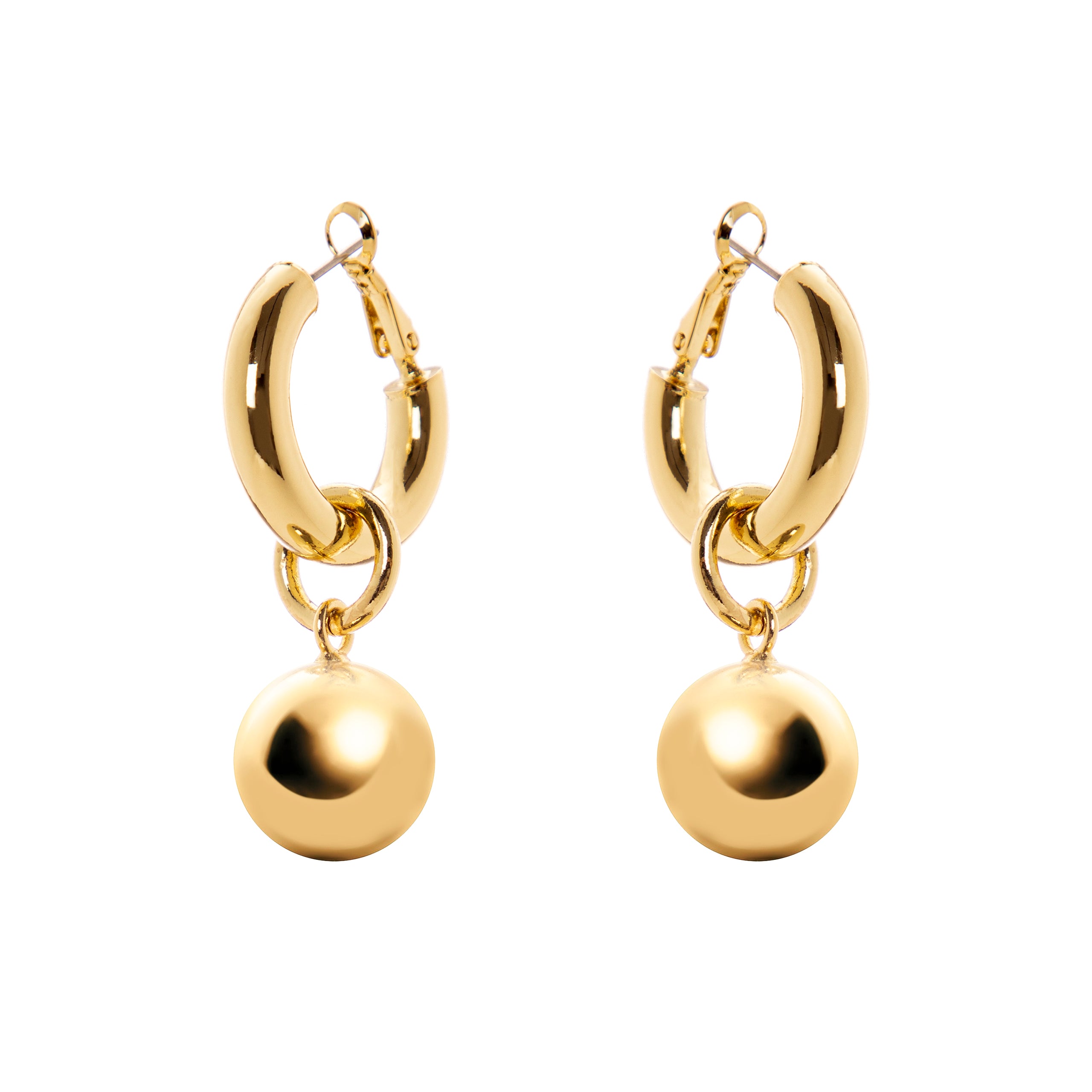 Boule and headband earrings Sissi - Gold - Sodini Bijoux