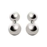 Boule and bead earrings Sissi - Silver - Sodini Bijoux