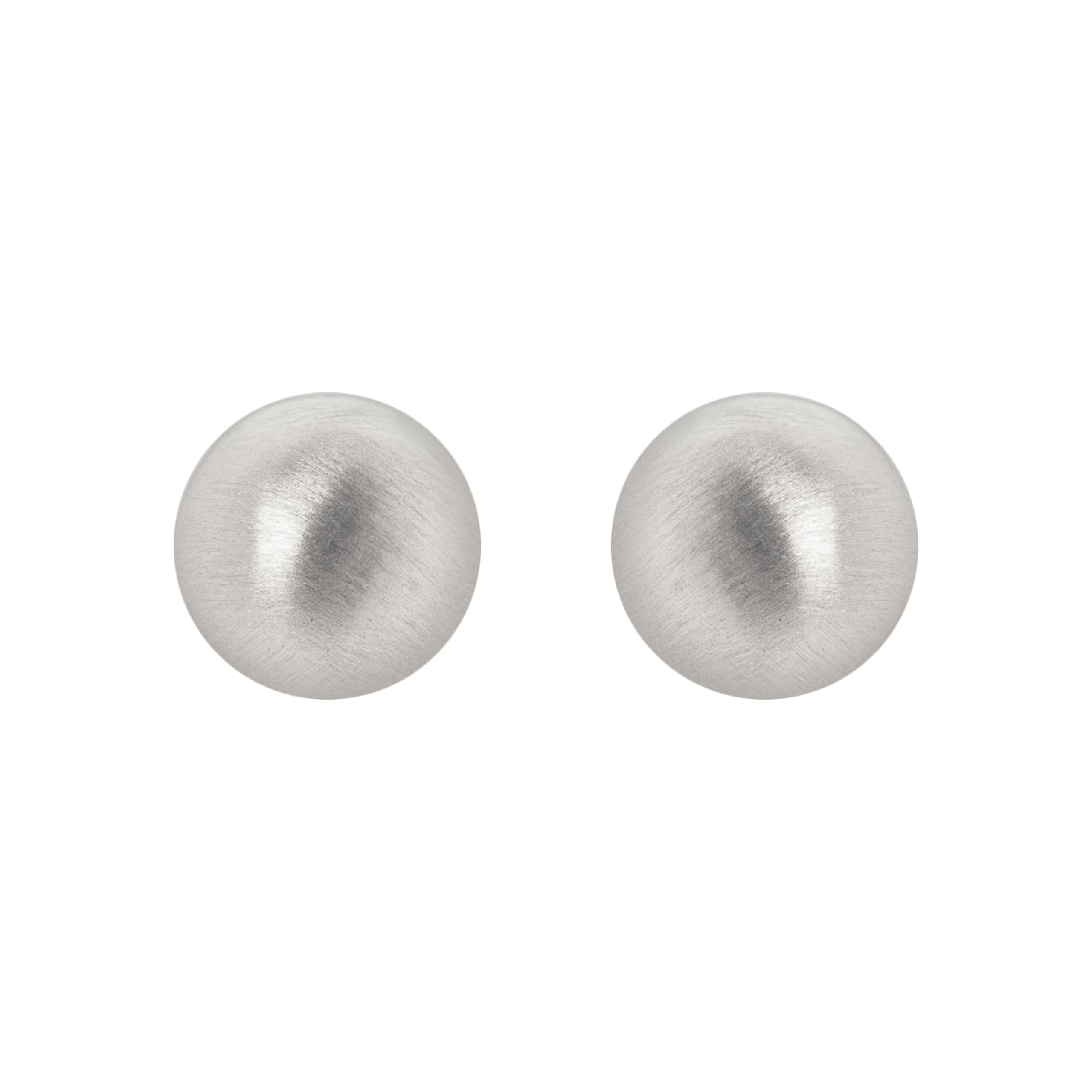Dome earrings Sissi - Matt silver - Sodini Bijoux