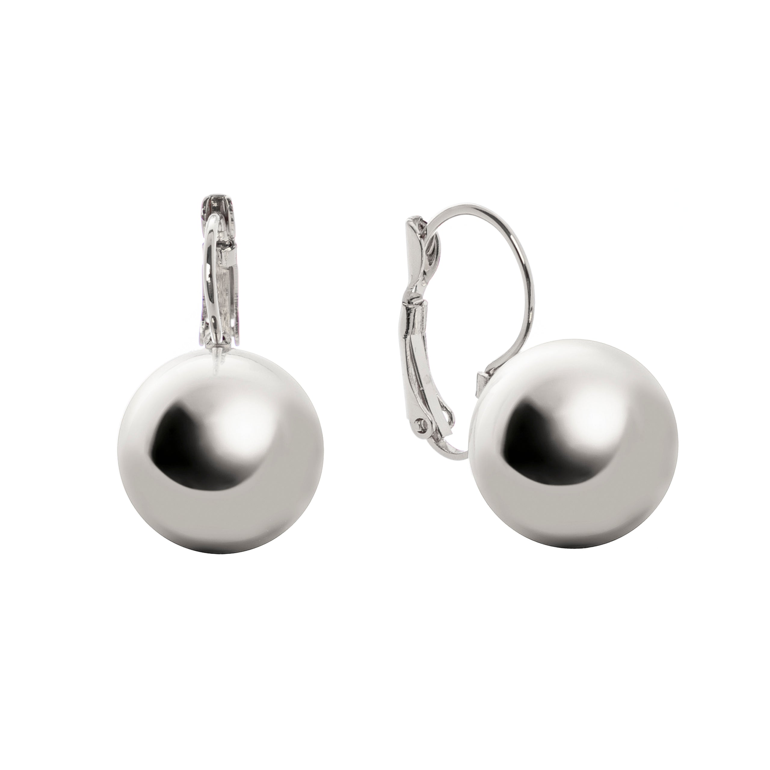 Orecchini A Sfera In Argento Sterling 925 - Diametro 5mm - Finitura Lucida - Chiusura A Farfalla