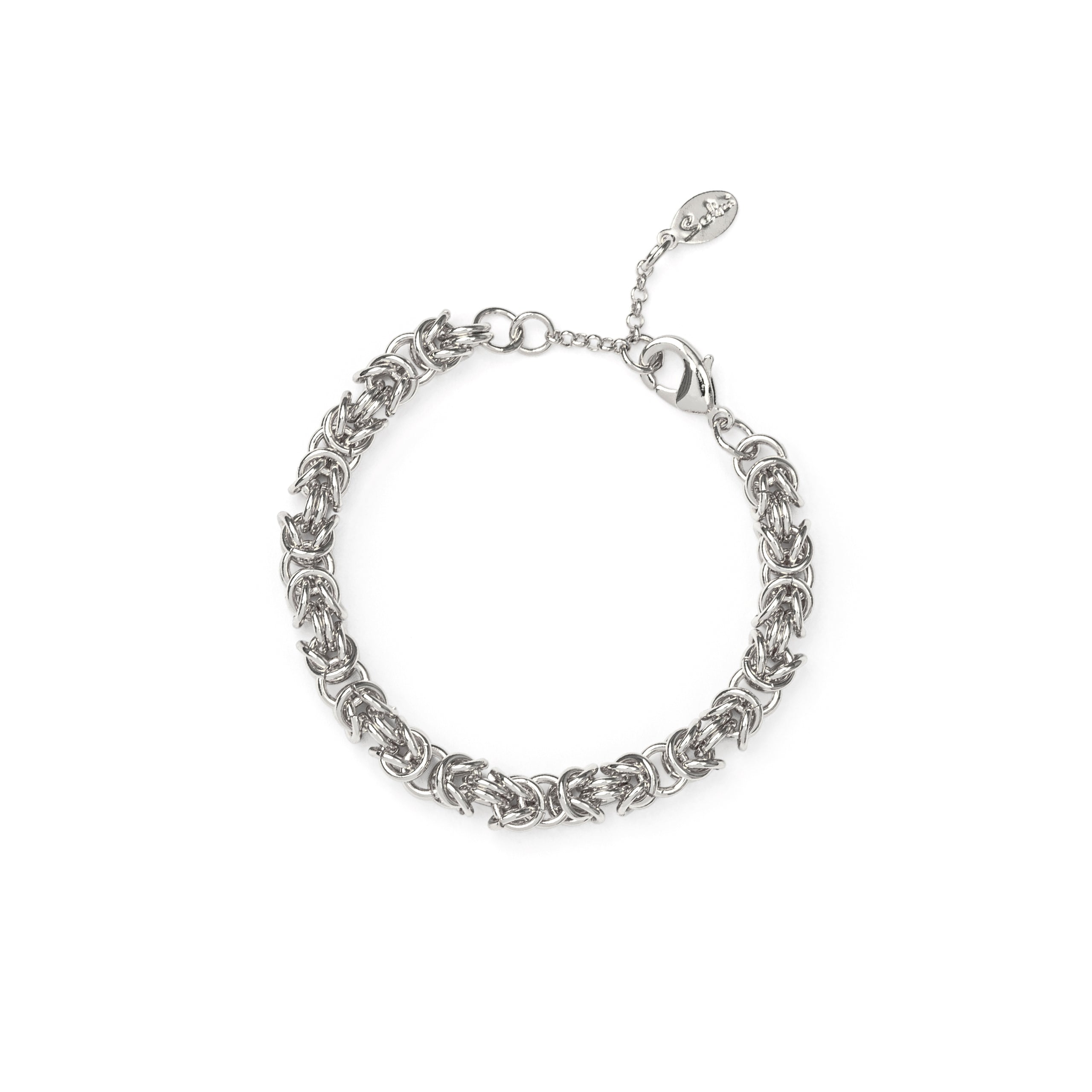 Byzantine mesh bracelet Cleopatra - Silver - Sodini Bijoux