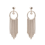 Clip-on hoop and fringe earrings Cleopatra - Bronze - Sodini Bijoux
