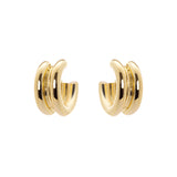 Double hoop earrings Cleopatra - Gold - Sodini Bijoux