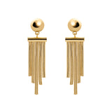 Orecchini barretta e frangia Cleopatra - Oro - Sodini Bijoux