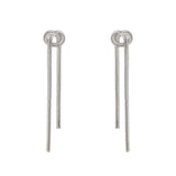 Knotted chain earrings Cleopatra - Silver - Sodini Bijoux