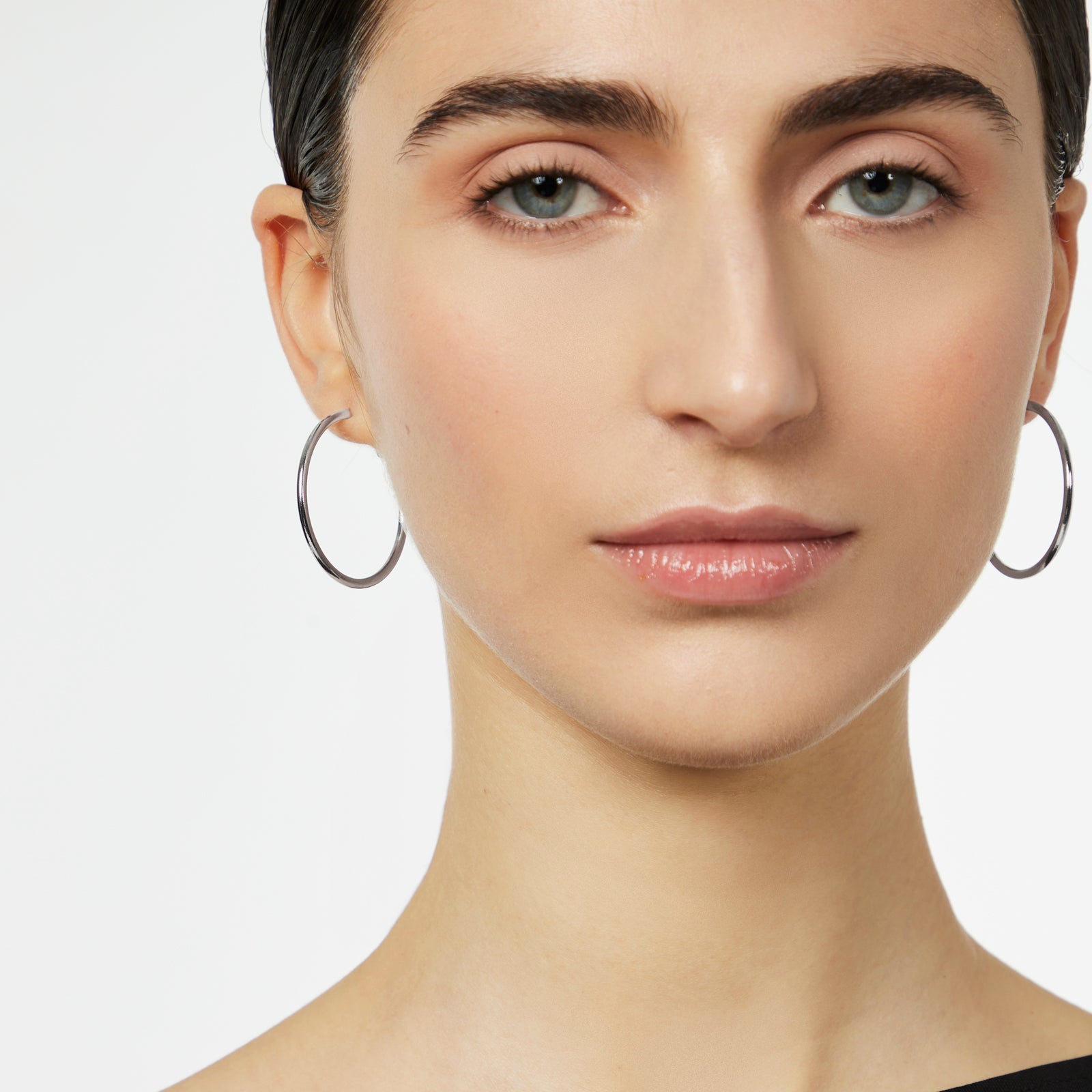 Piccoli orecchini a cerchio snello Isabel - Argento - Sodini Bijoux