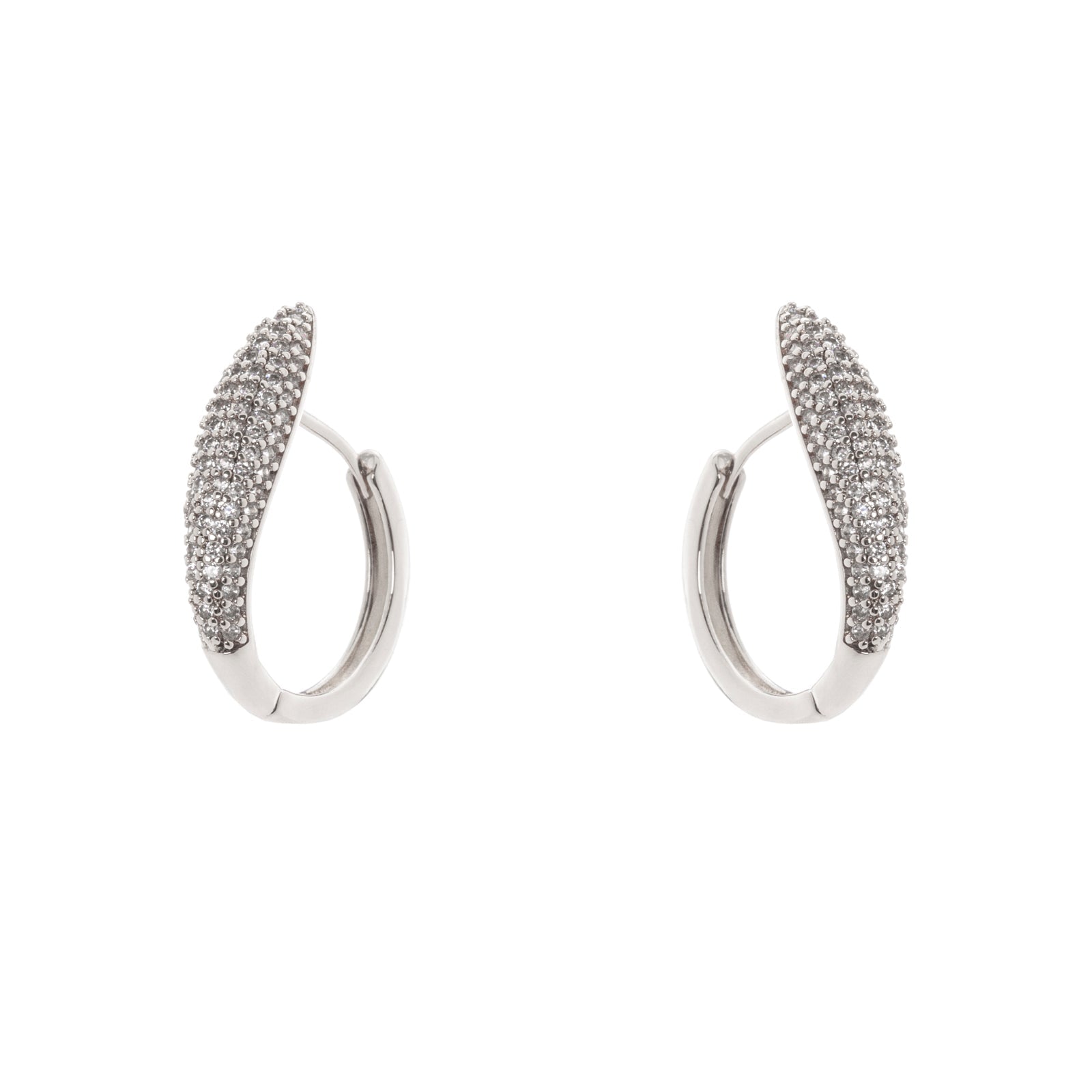Orecchini mini cerchio affusolato Ginevra - Argento - Sodini Bijoux
