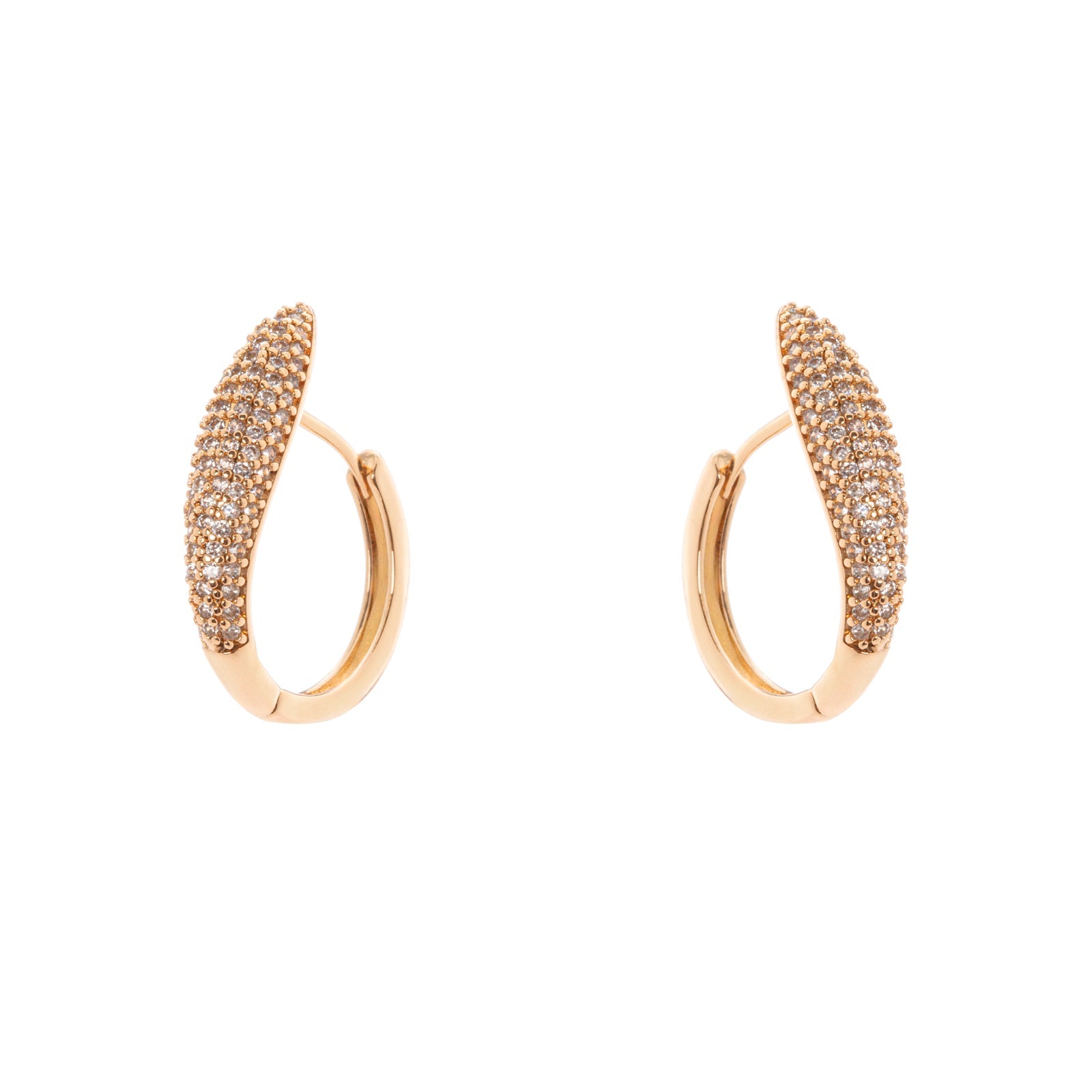 Tapered mini hoop earrings Ginevra - Gold - Sodini Bijoux