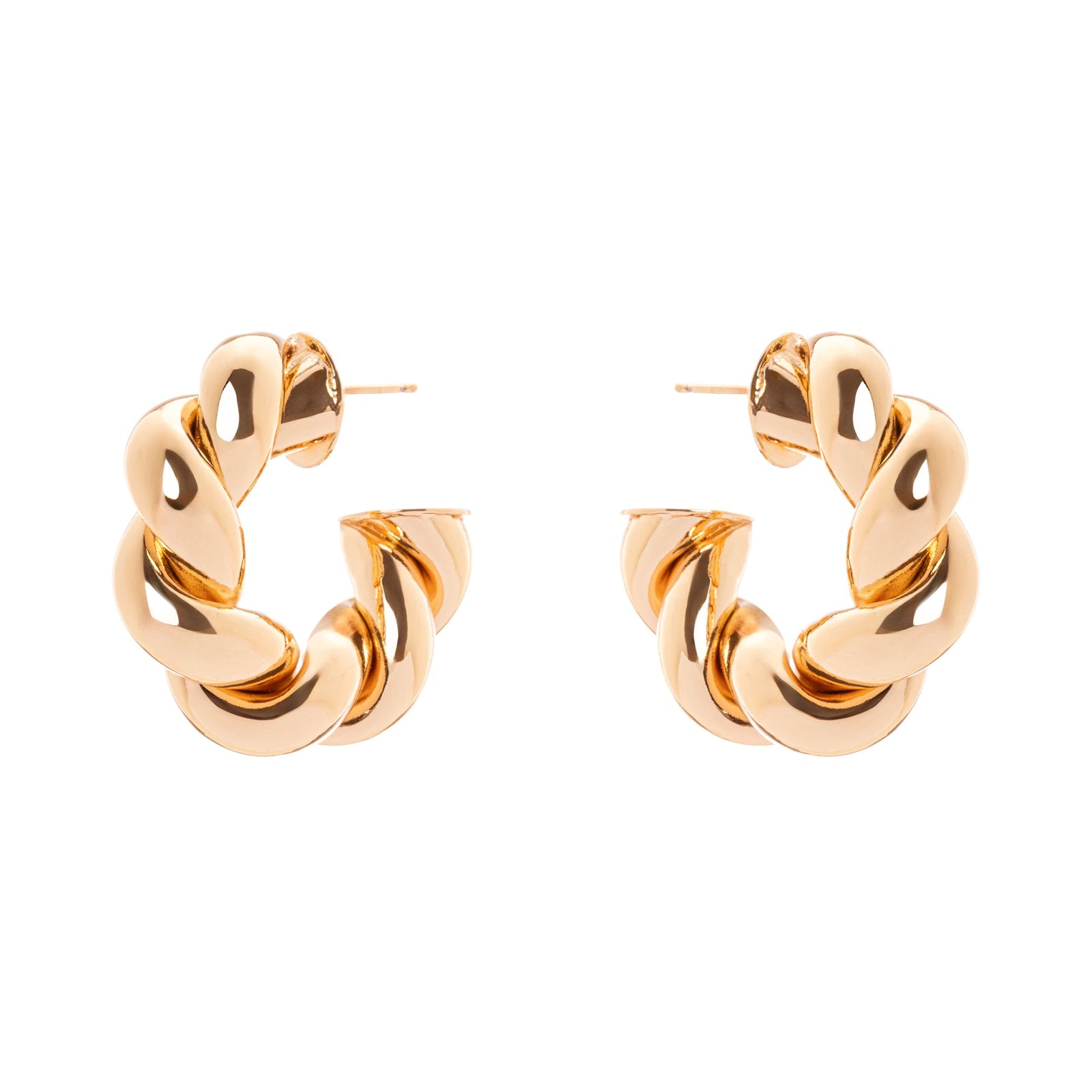 Orecchini a cerchio treccia Domus - Oro - Sodini Bijoux