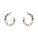 Orecchini a cerchio trecciato Domus - Argento - Sodini Bijoux