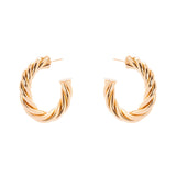 Orecchini a cerchio trecciato Domus - Oro - Sodini Bijoux