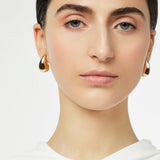 Domus Curved Drop Earrings - Gold - Sodini Bijoux