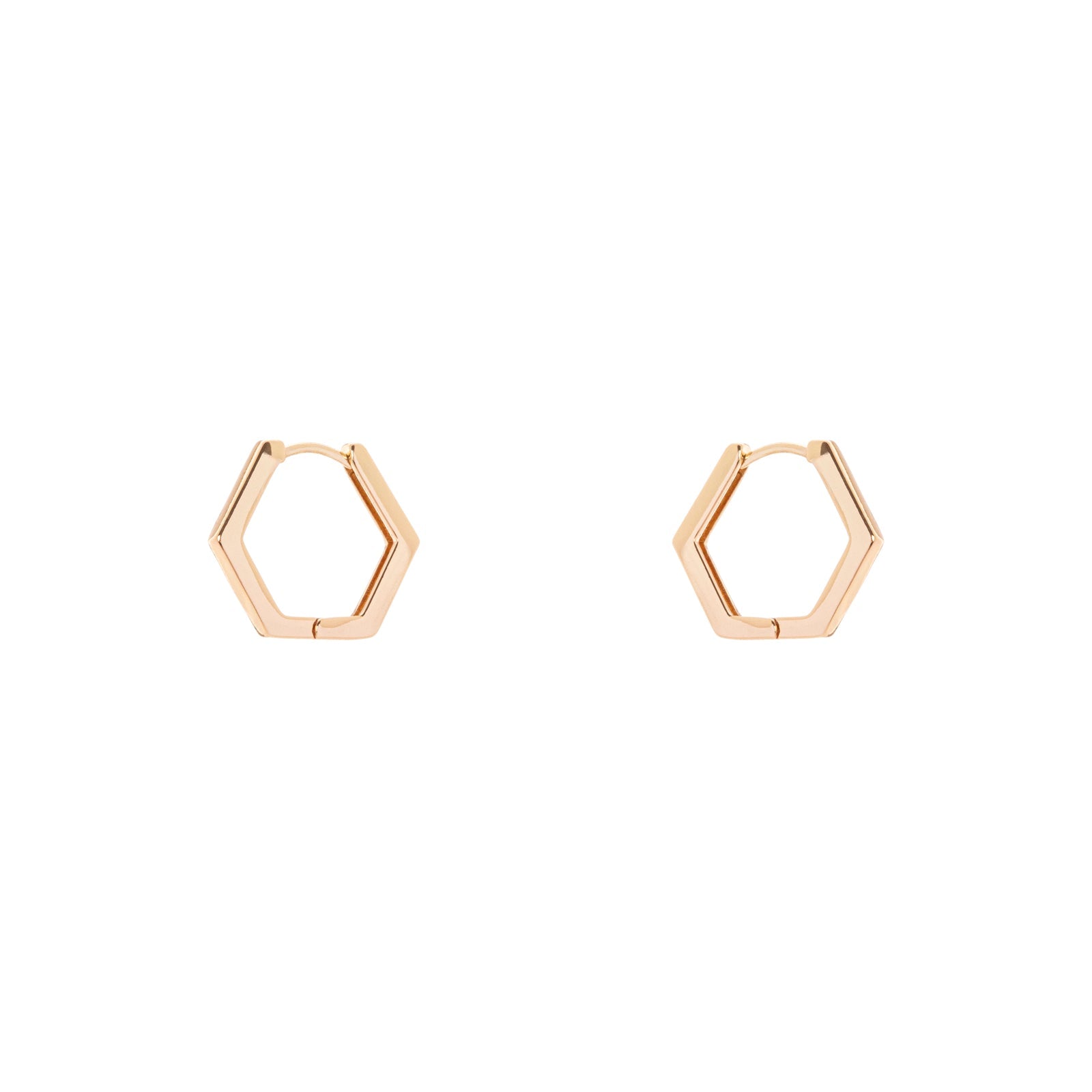 Orecchini cerchio a sezione geometrica Domus - Oro - Sodini Bijoux