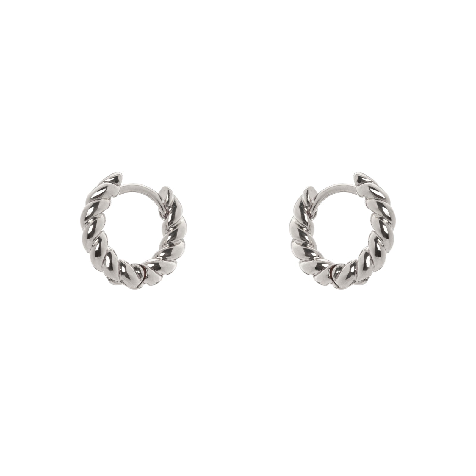 Domus Spiral Hoop Earrings - Silver - Sodini Bijoux