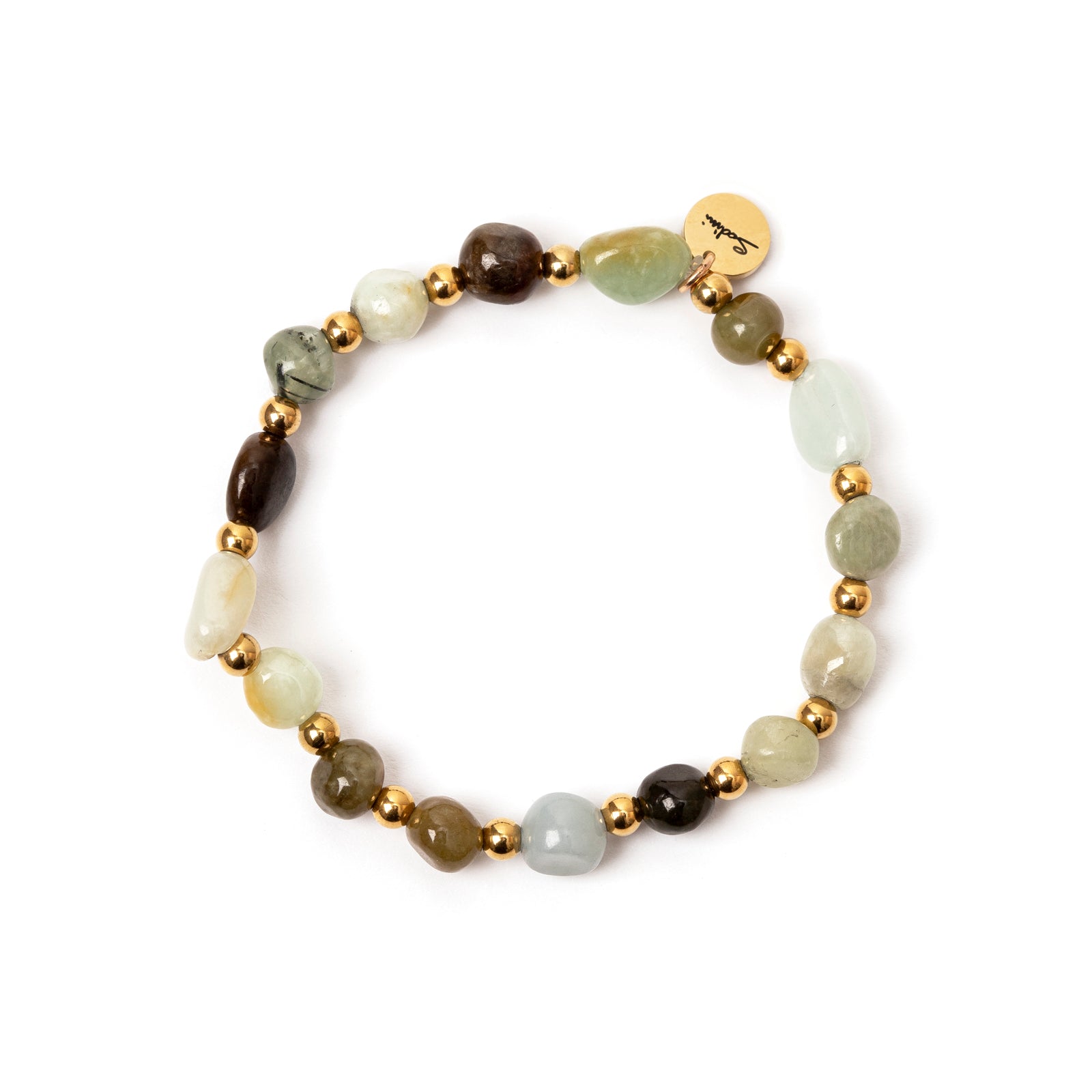 Bracciale elastico ciottoli Fortaleza - Verde - Sodini Bijoux
