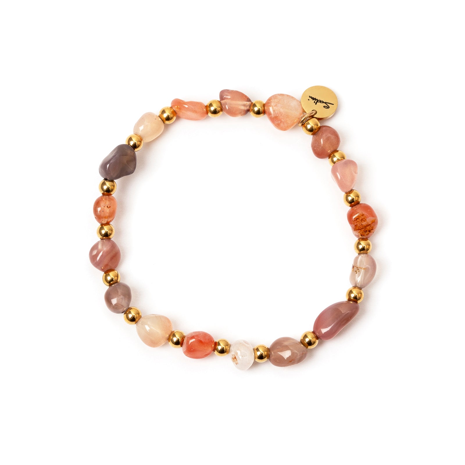 Bracciale elastico ciottoli Fortaleza - Arancio - Sodini Bijoux