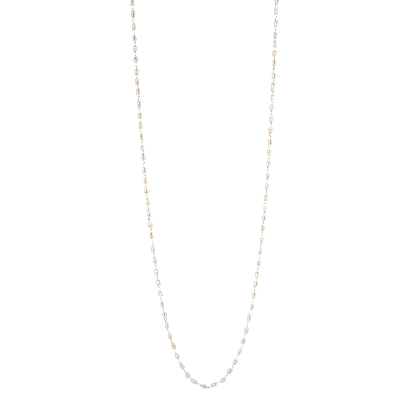 Collana lunga con perle chicco di riso Confettis - Bianco - Sodini Bijoux