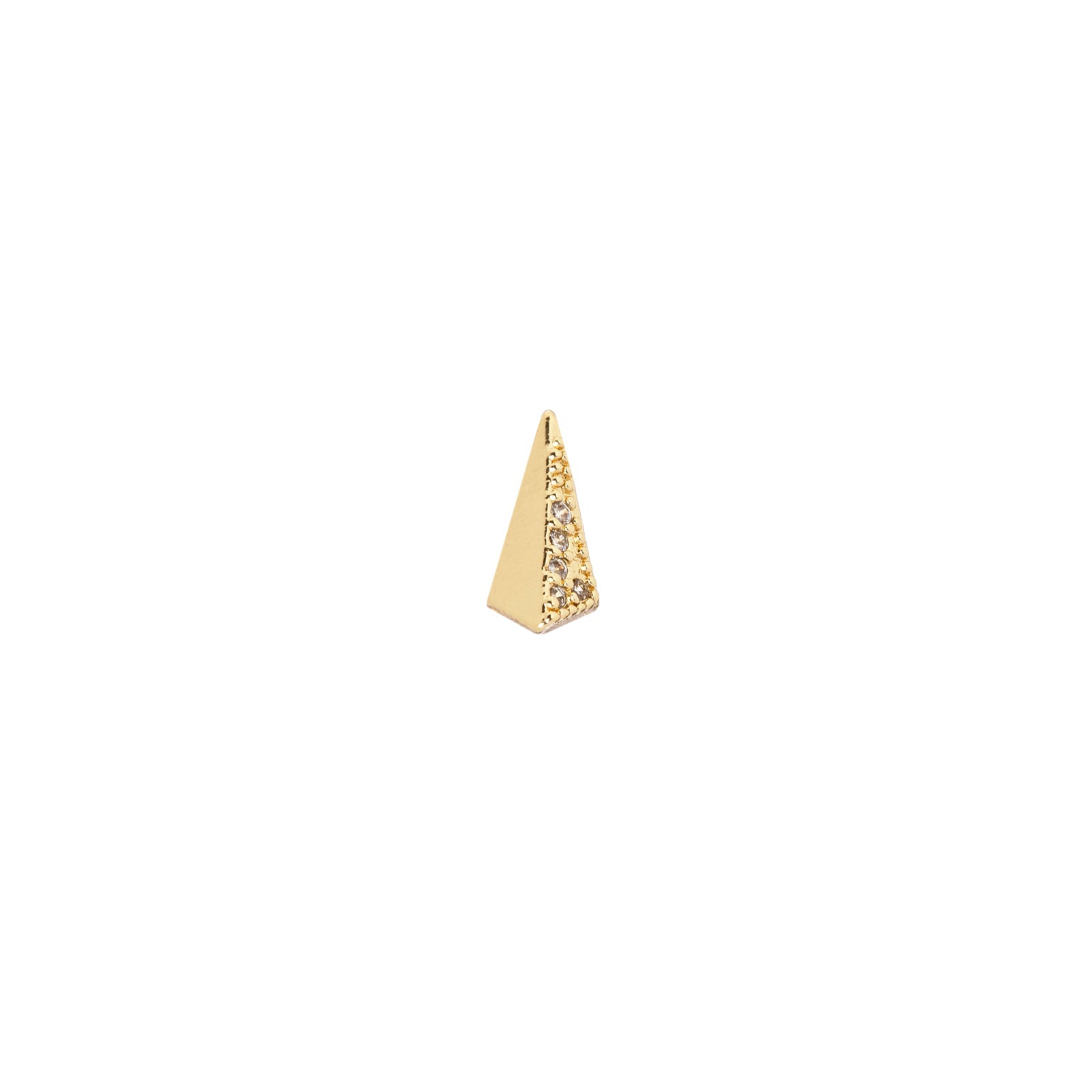 Arrow tip mono earring Pov - Gold and white - Sodini Bijoux