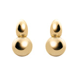 Earrings with boule and oval element Domus - Gold - Sodini Bijoux