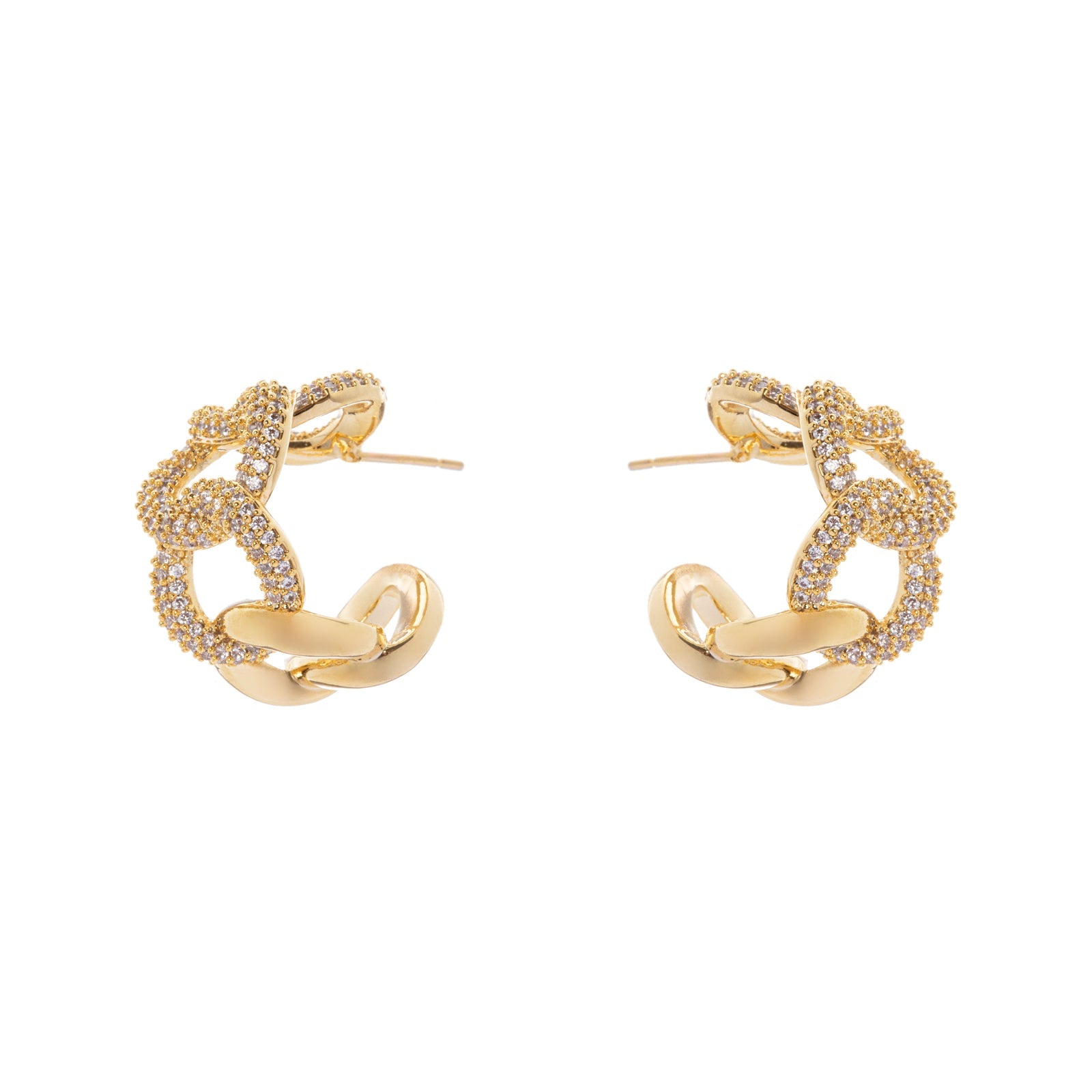 Orecchini a cerchio e anelli intrecciati Ginevra - Oro - Sodini Bijoux