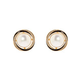 Earrings pearl and vortex Ginevra - Gold - Sodini Bijoux