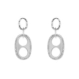 Earrings with marine chain link Ginevra - Silver - Sodini Bijoux