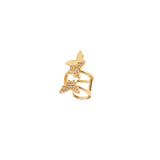 Orecchino ear cuff a tre farfalline Rania - Oro - Sodini Bijoux
