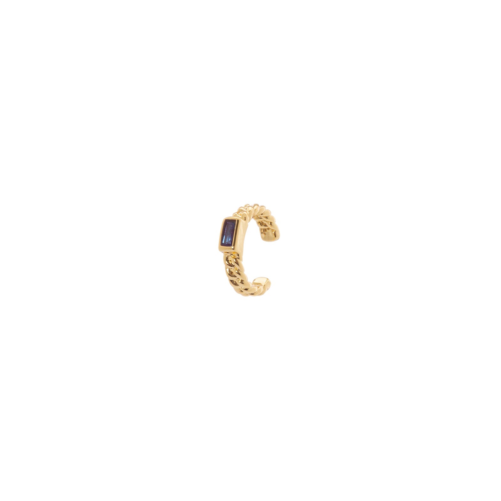 Orecchino ear cuff mini cerchio a treccia Rania - Blu - Sodini Bijoux
