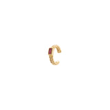 Orecchino ear cuff mini cerchio a treccia Rania - Rosso - Sodini Bijoux