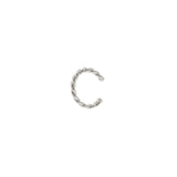 Orecchino ear cuff mini cerchio a trama intrecciata Rania - Argento - Sodini Bijoux