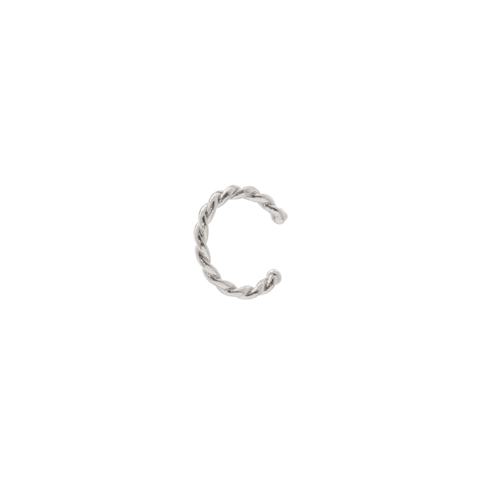 Orecchino ear cuff mini cerchio a trama intrecciata Rania - Argento - Sodini Bijoux