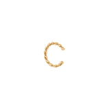Orecchino ear cuff mini cerchio a trama intrecciata Rania - Oro - Sodini Bijoux