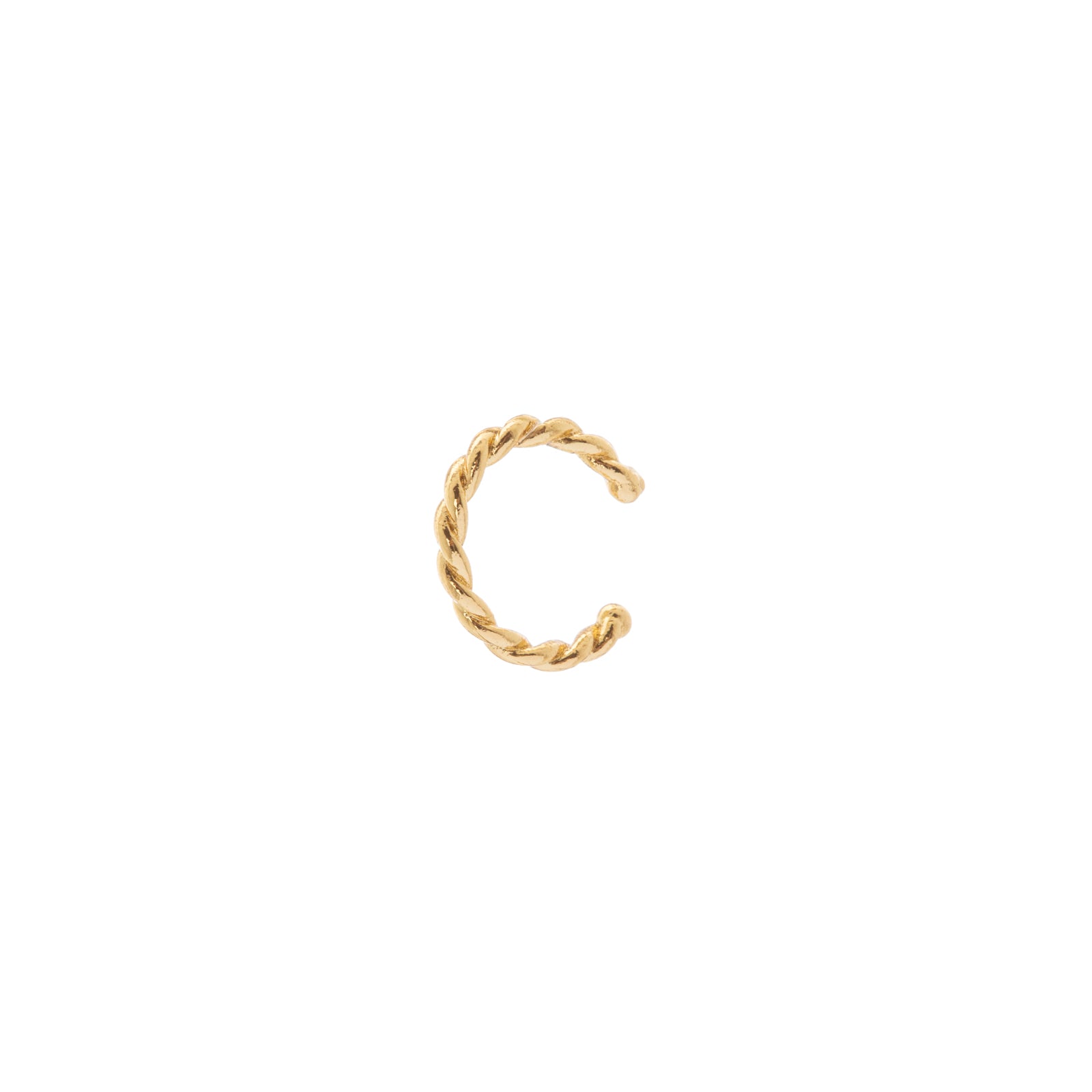Orecchino ear cuff mini cerchio a trama intrecciata Rania - Oro - Sodini Bijoux