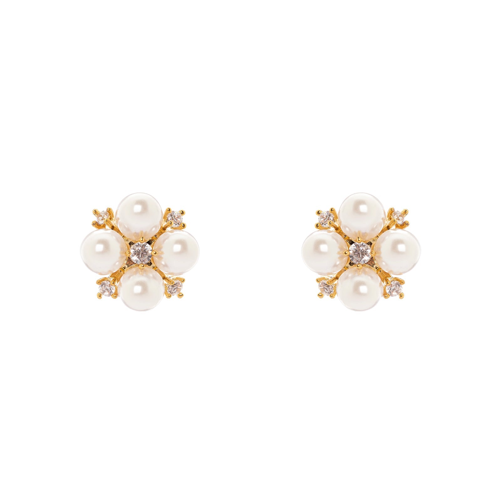 Orecchini a quattro perle Rania - Bianco - Sodini Bijoux