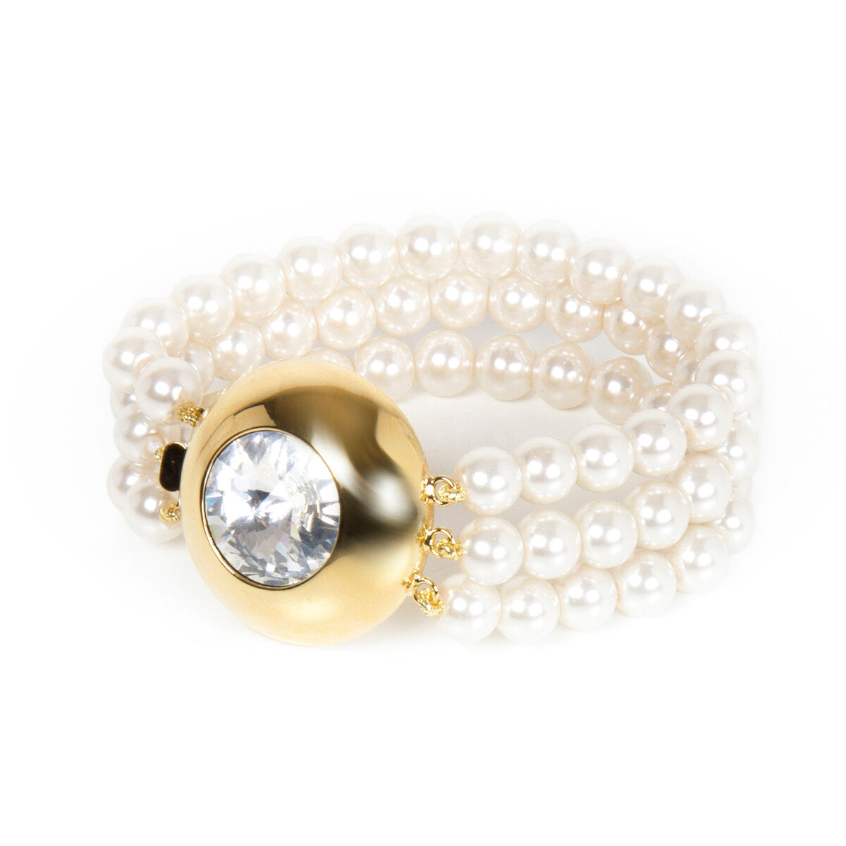 Bracciale a tre fili di perle Pearl - Oro - Sodini Bijoux