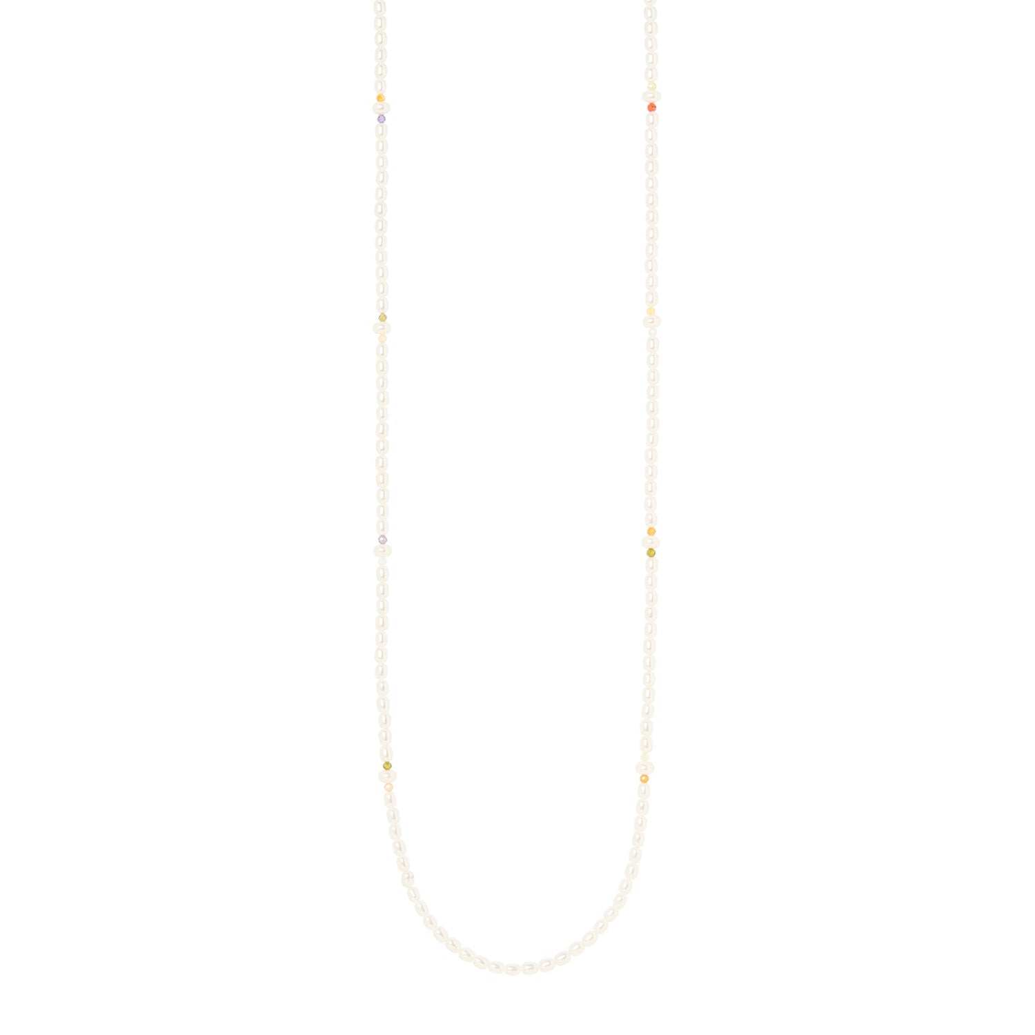 Collana lunga perle e beads Moonskin - Bianco - Sodini Bijoux