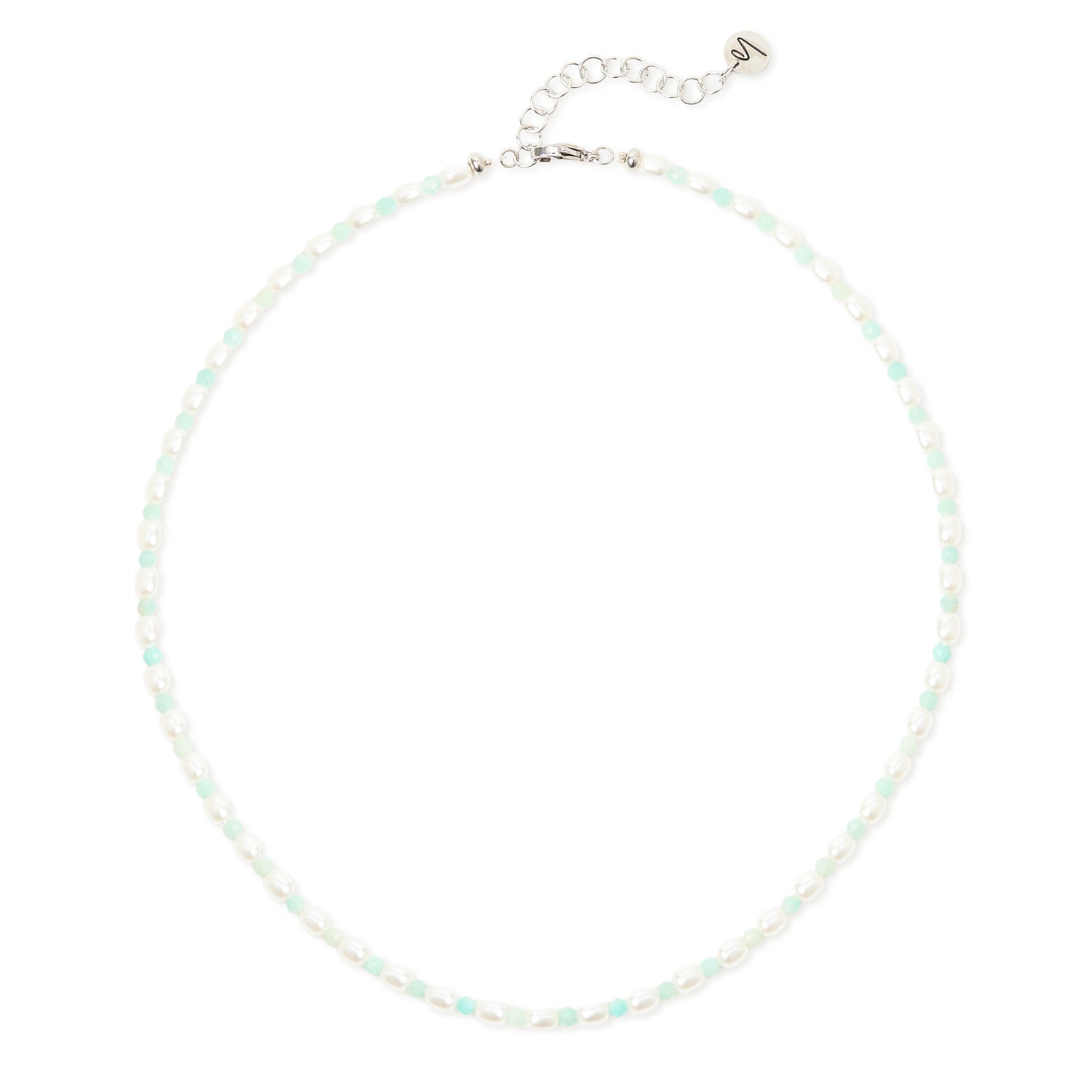 Collana corta perle chicco e beads Moonskin - Turchese - Sodini Bijoux
