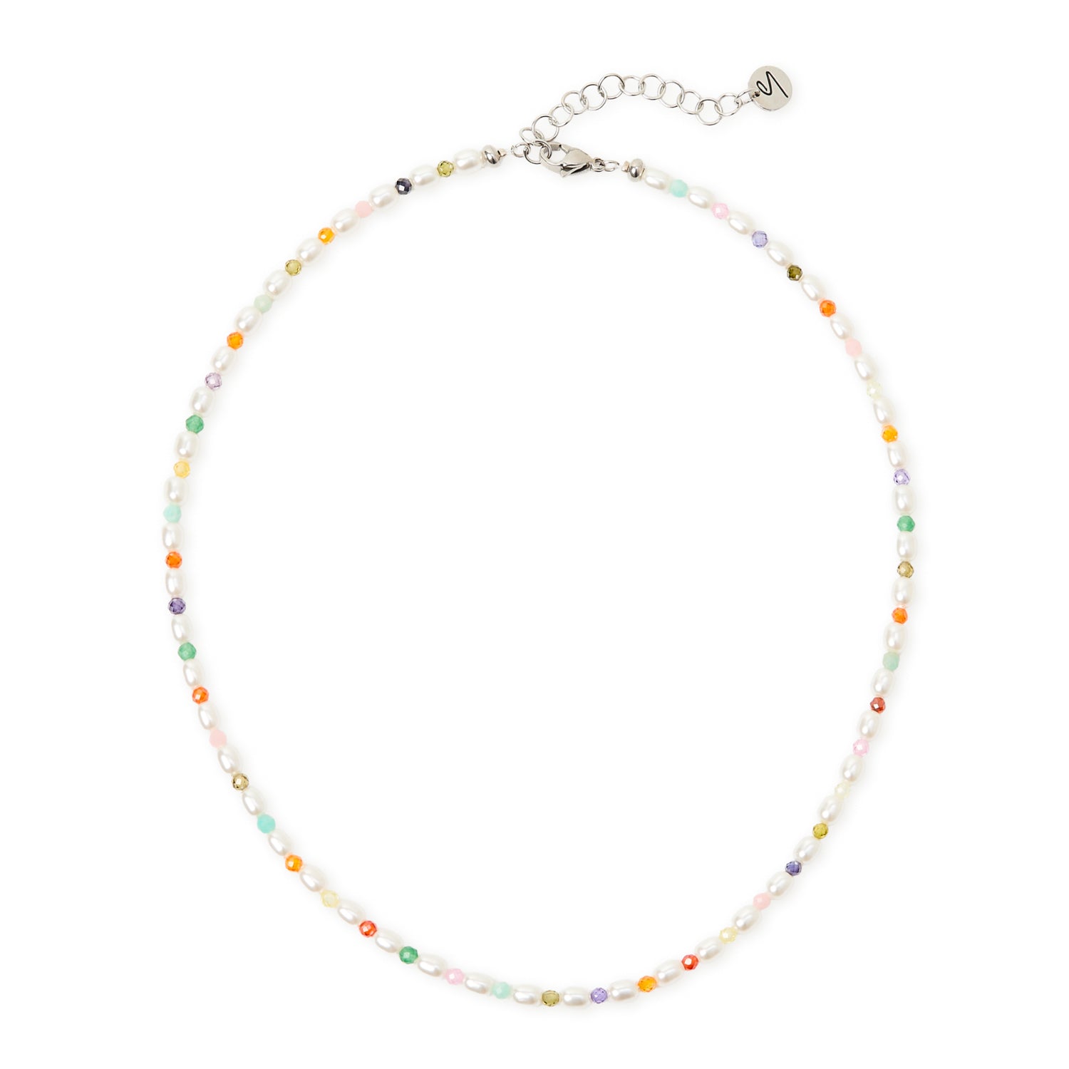 Collana corta perle chicco e beads Moonskin - Multicolor - Sodini Bijoux