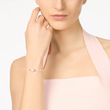 Bracciale elastico perline e perla Moonskin - Rosa - Sodini Bijoux