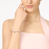 Elastic bracelet with pearls rice-grain and beads Moonskin - Black - Sodini Bijoux