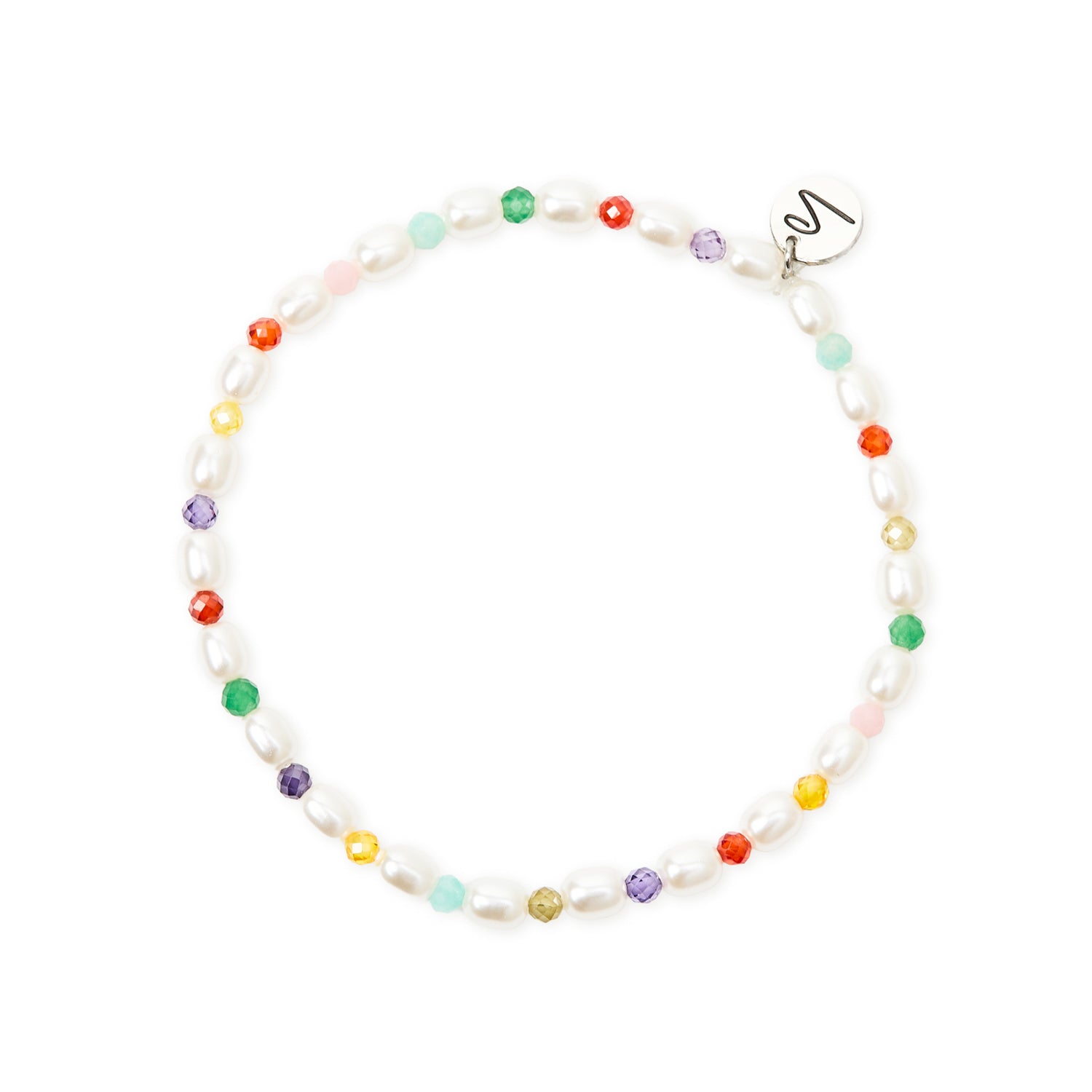 Bracciale elastico perle chicco e beads Moonskin - Multicolor - Sodini Bijoux
