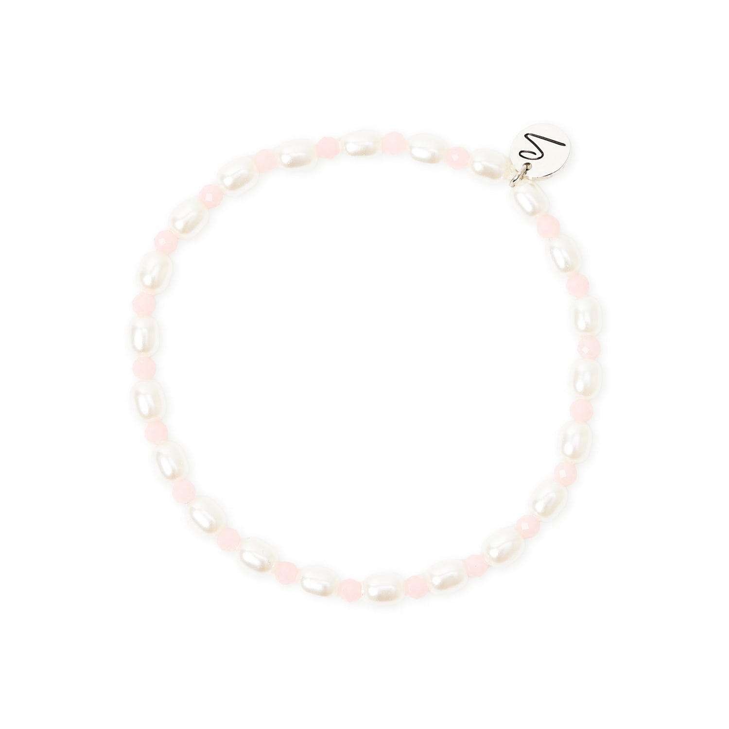 Bracciale elastico perle chicco e beads Moonskin - Rosa - Sodini Bijoux