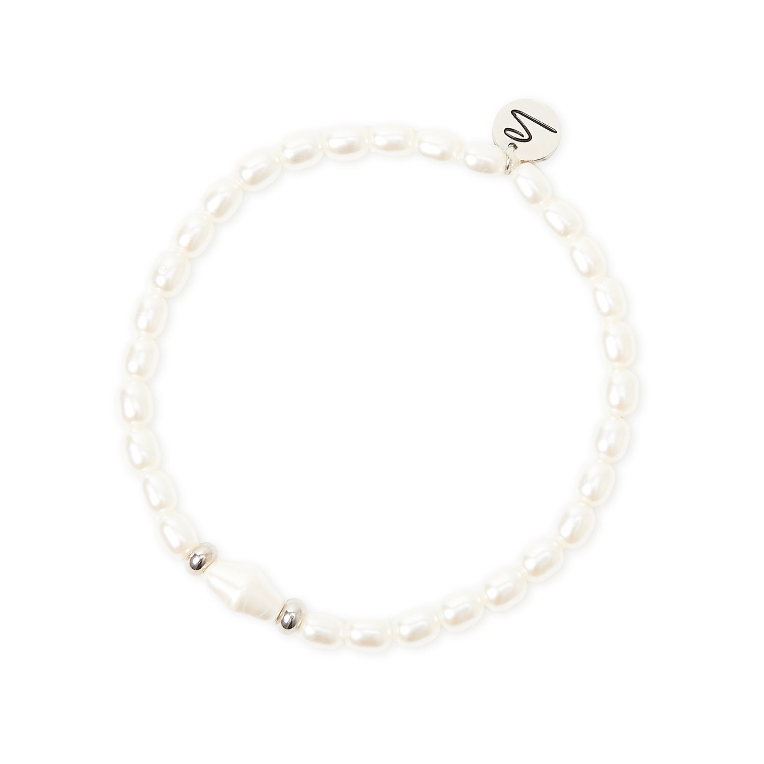 Bracciale elastico perle Moonskin - Bianco - Sodini Bijoux