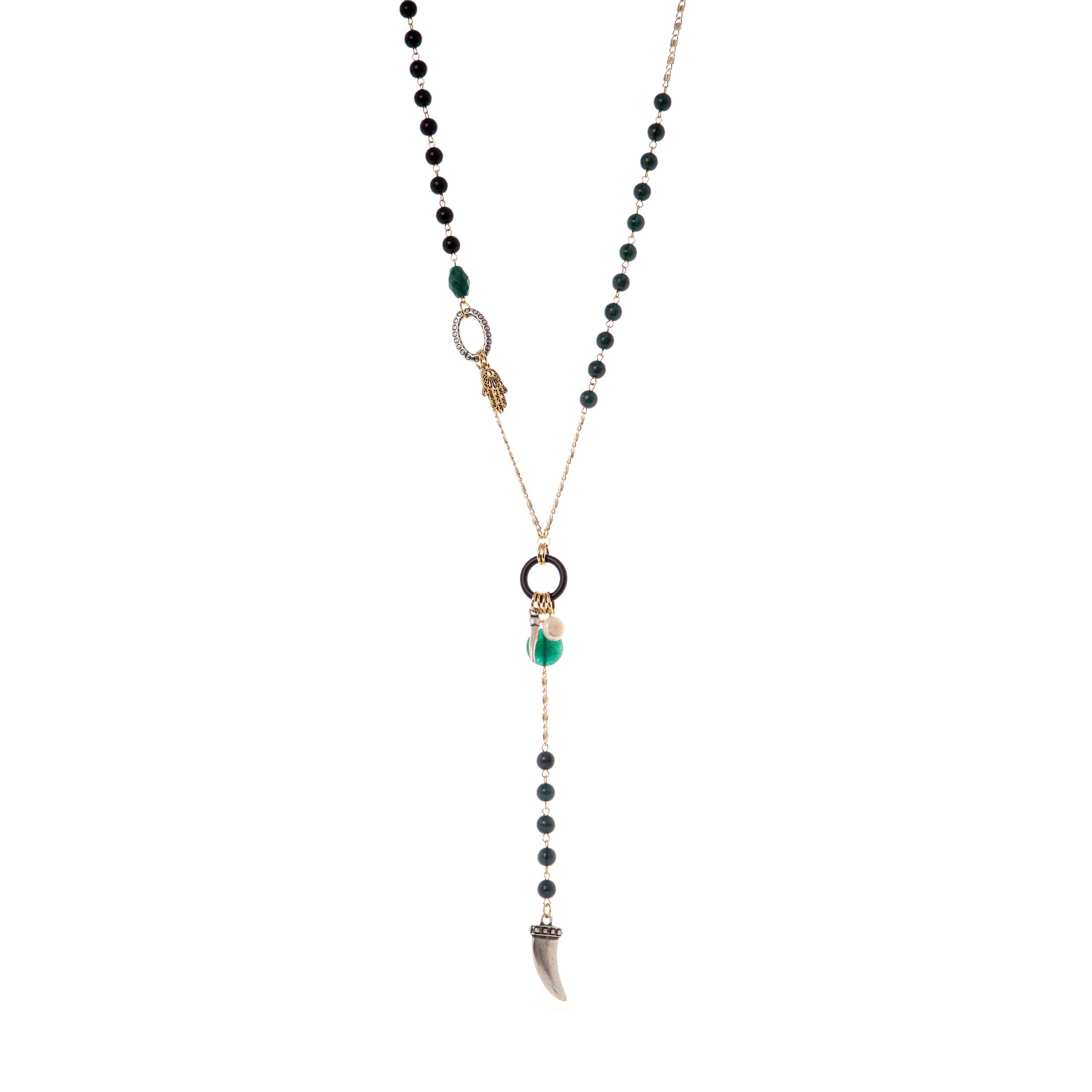 Collana a Y Kim - Verde - Sodini Bijoux